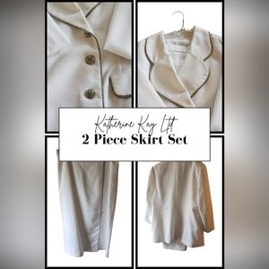 Elegant White 2-Piece Skirt Set